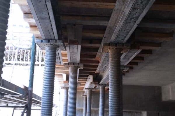 CDC crew performing structural concrete repair
