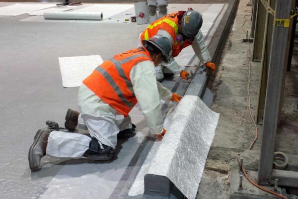 Glass Mat Application on curbs